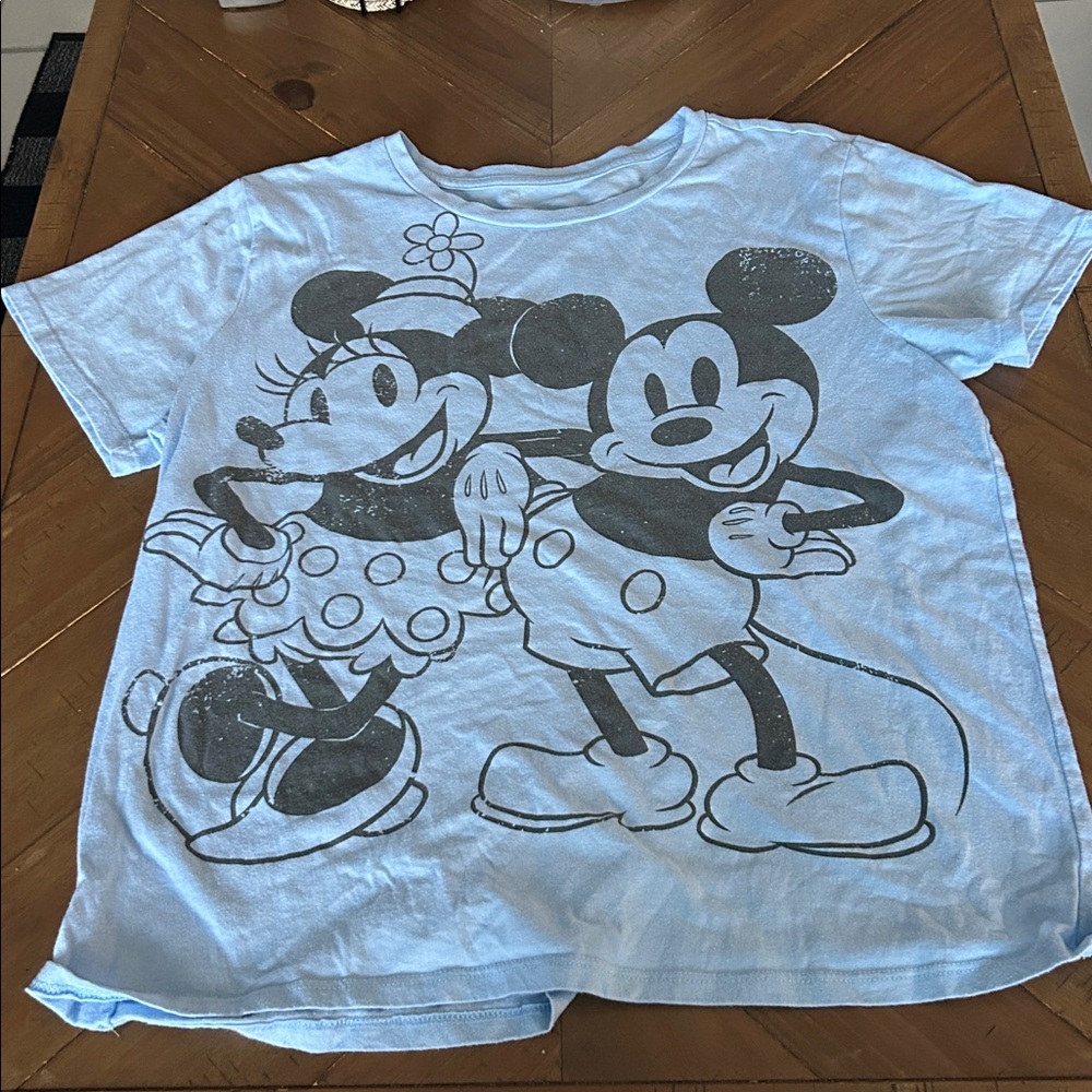 Blue Mickey and Minnie Mouse T-Shirt